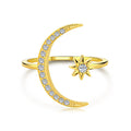 [Tonmkive Jewelry]Eternity Moon & Star Ring