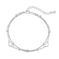 [Tonmkive Jewelry]Dainty Double Layer Love Heart Bracelet