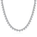 [Tonmkive Jewelry]Ornate Heart Cut Tennis Necklace