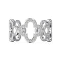 [Tonmkive Jewelry]Hollow Design Four-Leaf Clover Flower Shape Ring